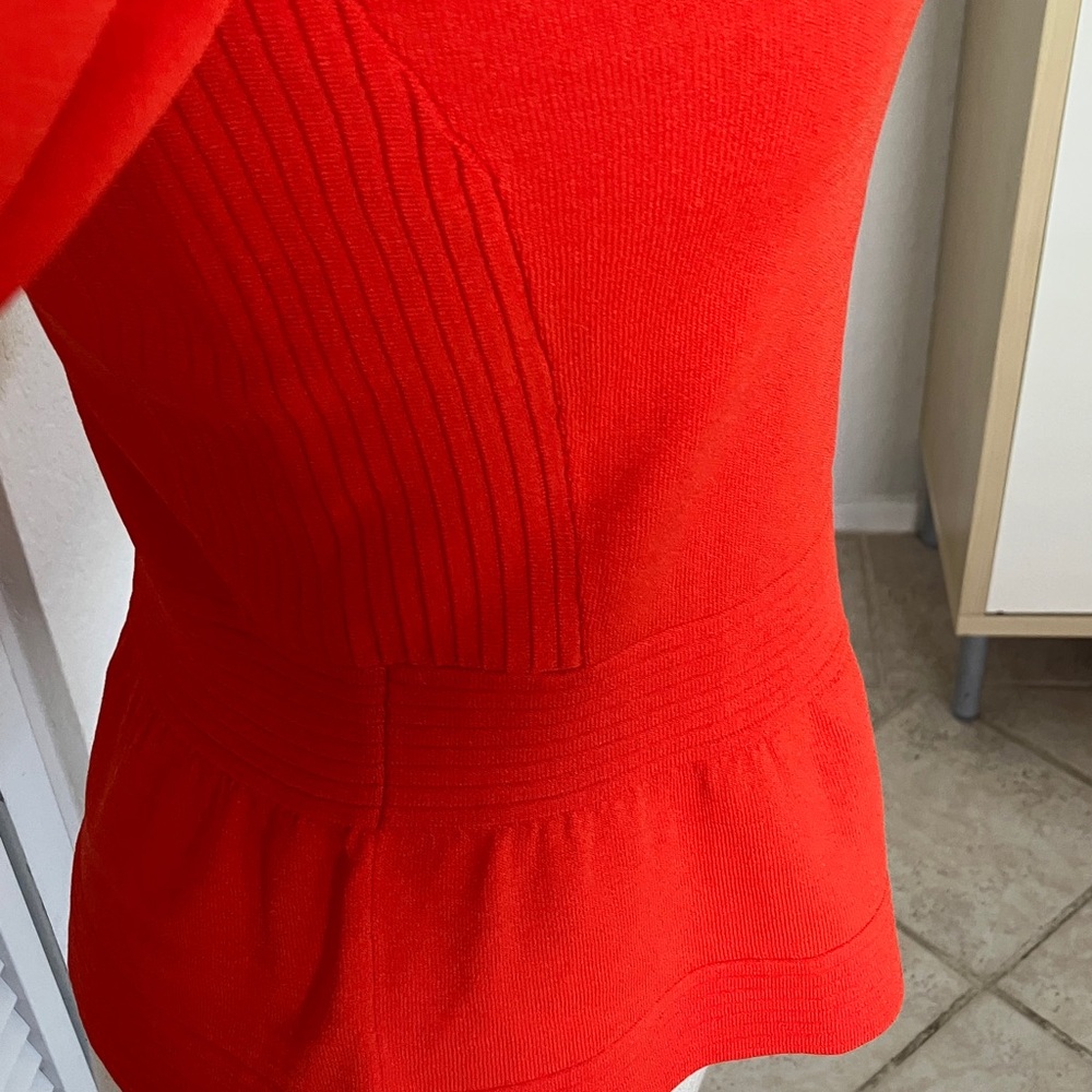 Daniel Cremieux Orange Knit Women's Top size Small great‎ quality - Picture 3 of 6
